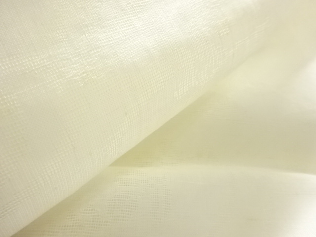  アンティーク　本麻すかし織流水に草葉模様長襦袢